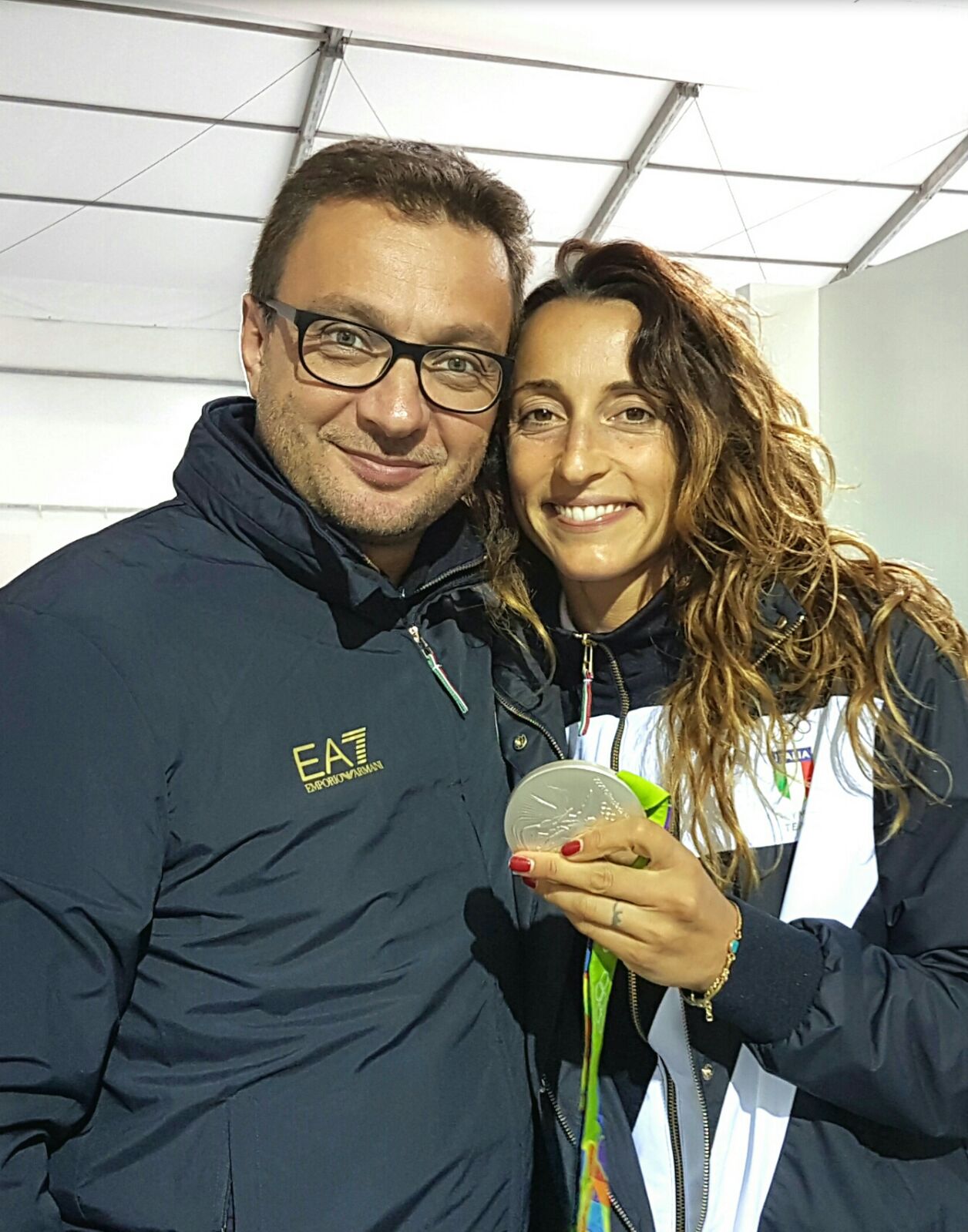 Lazzari con Elisa di Francisca medaglia argento del fioretto