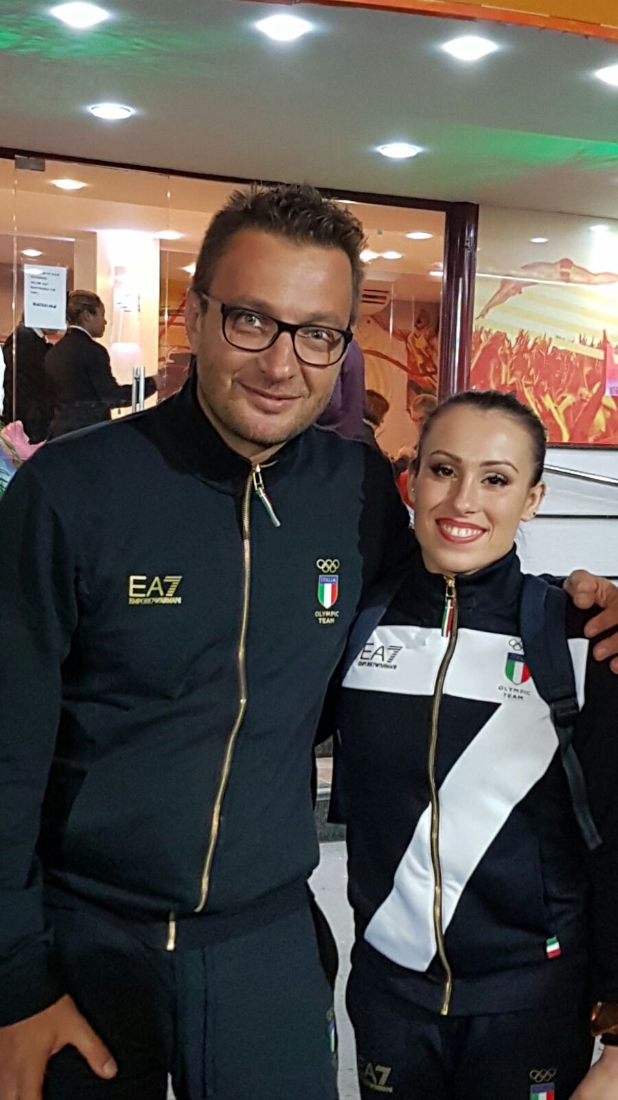 Lazzari con campionessa Italiana a rio 2016